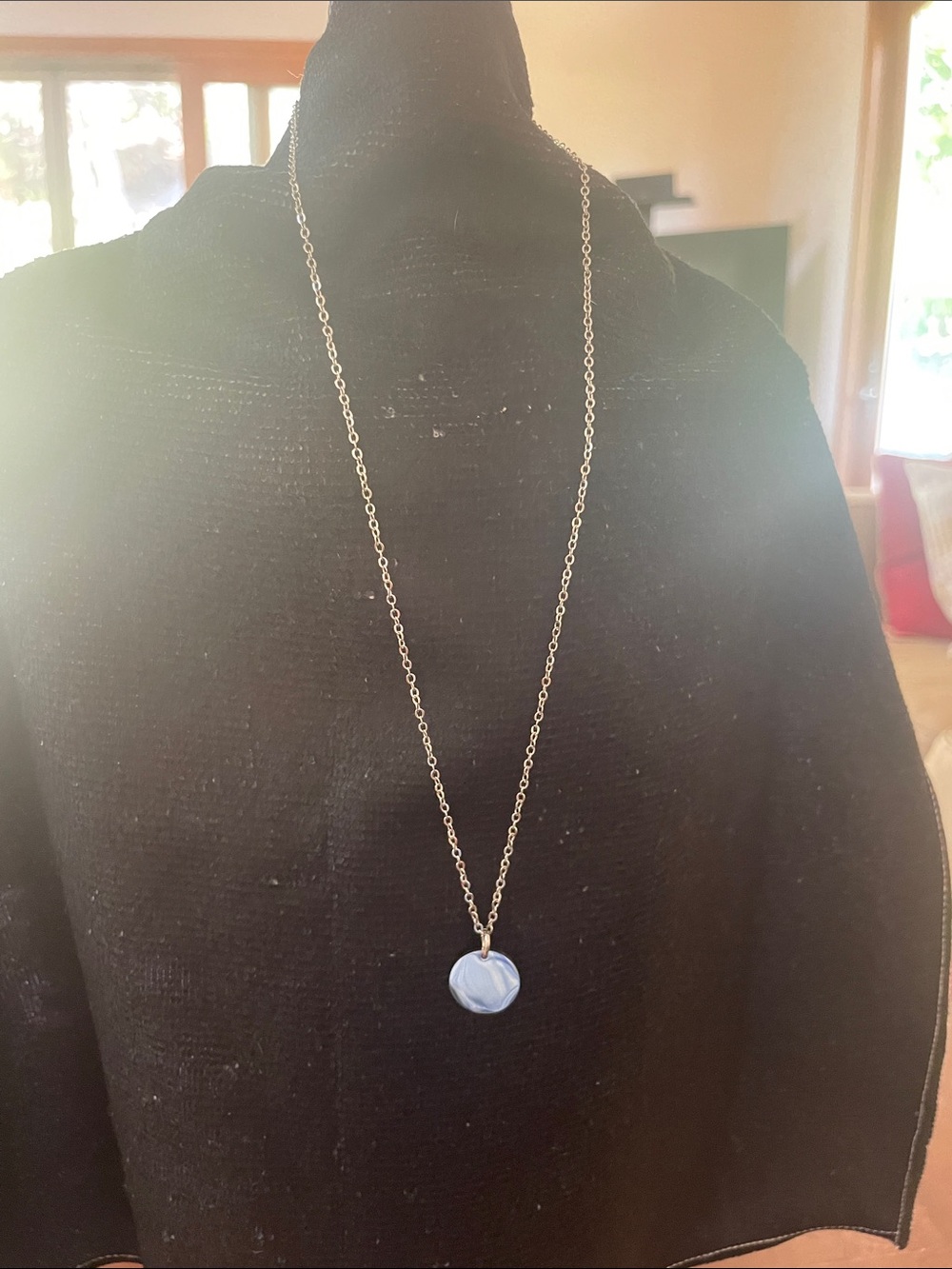 Plunder Design Silver-tone Disc Pendant Necklace. 18" + 3” extension. NEW